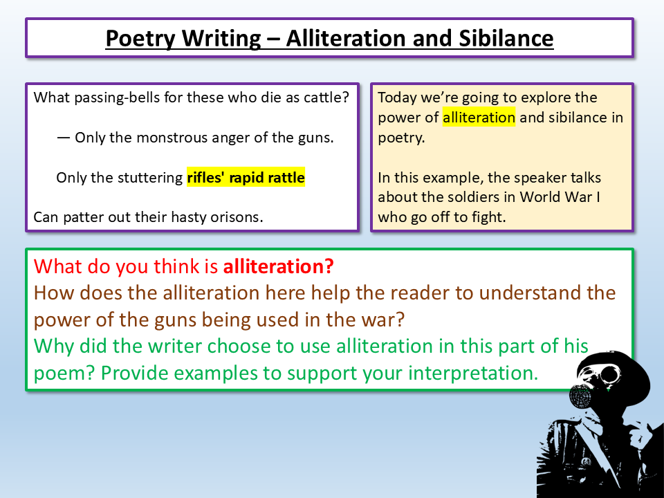 Poetry Writing Alliteration