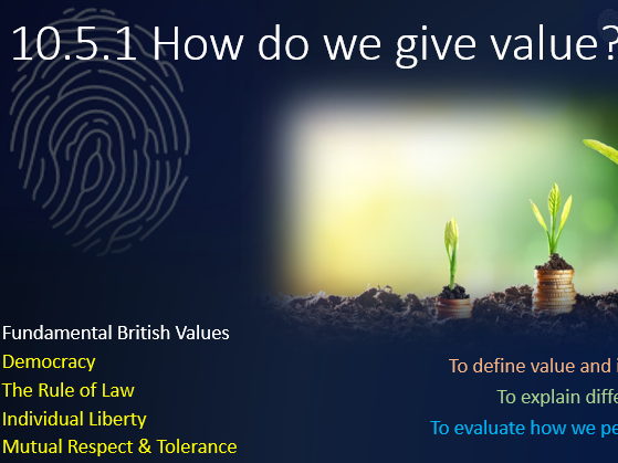 3 lessons - What is Value - Changing Values - Value of Tolerance