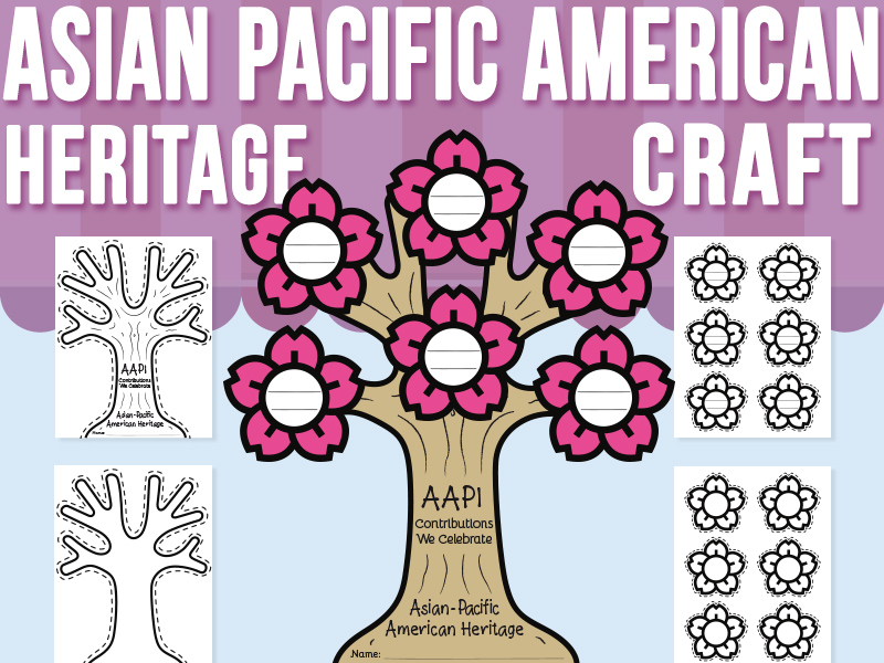 AAPI Asian Pacific American Heritage Month Pacific Islander Bulletin Board Craft