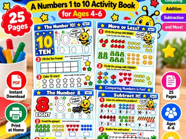 Numbers 1-10 Activities | Counting & Number Sense Worksheets