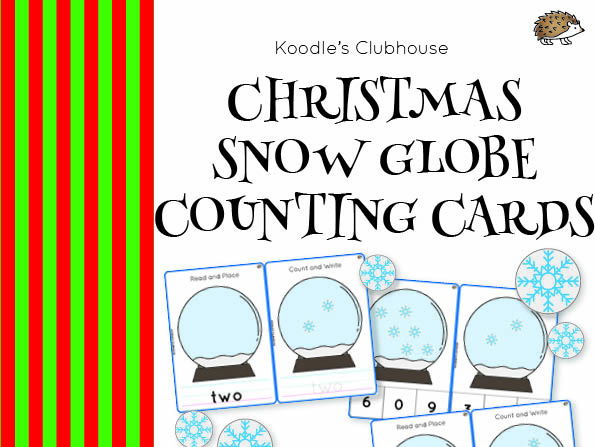 Christmas snow globe counting cards