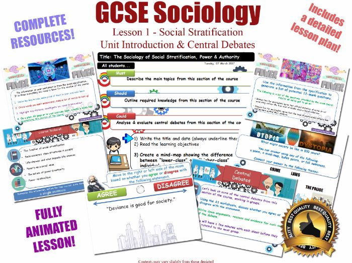 Introduction & Central Debates -  Social Stratification -  [AQA GCSE Sociology - 8192] Power L1/20