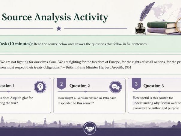 iGCSE History Depth Study A - The First World War