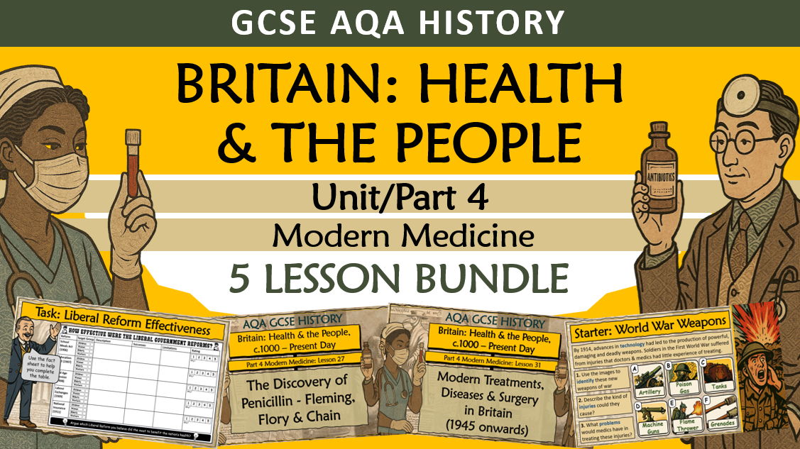 Britain Health & People - AQA GCSE History - Unit 4 Bundle
