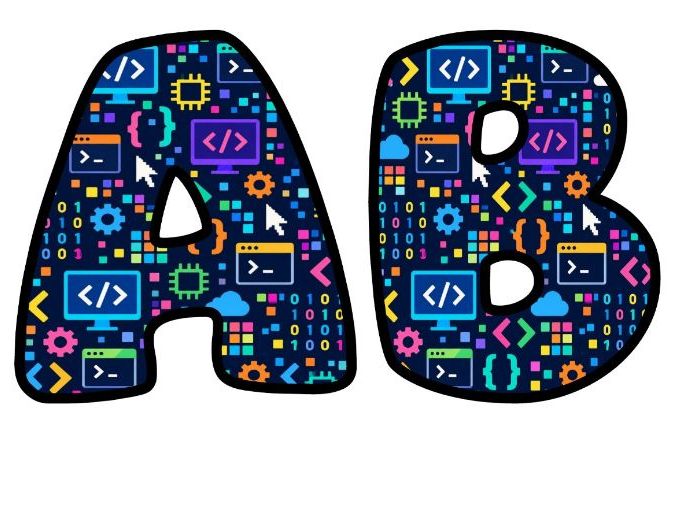 Coding and Programming Bubble Letters | Computing Bulletin Board Letters | Classroom Display Pack