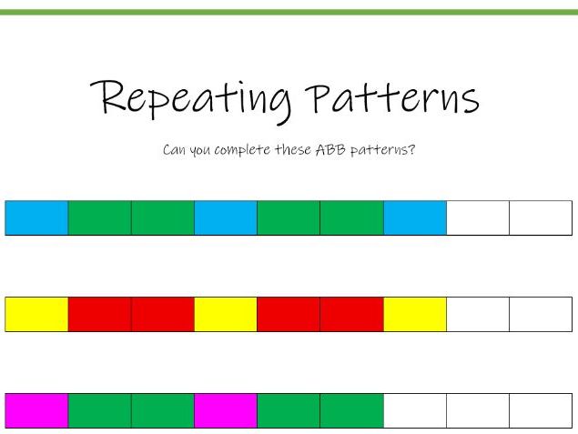 Repeating patterns colouring activity