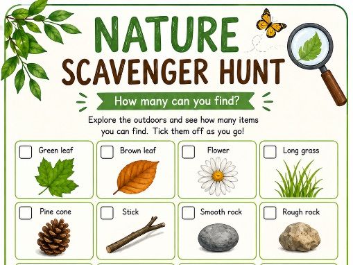 Nature Scavenger Hunt | Outdoor Summer Activity | Holiday Club | Forest School