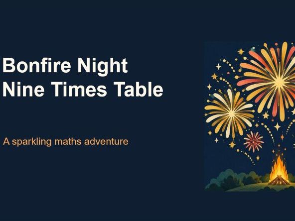 KS 1&2 All times tables Bonfire theme ppts