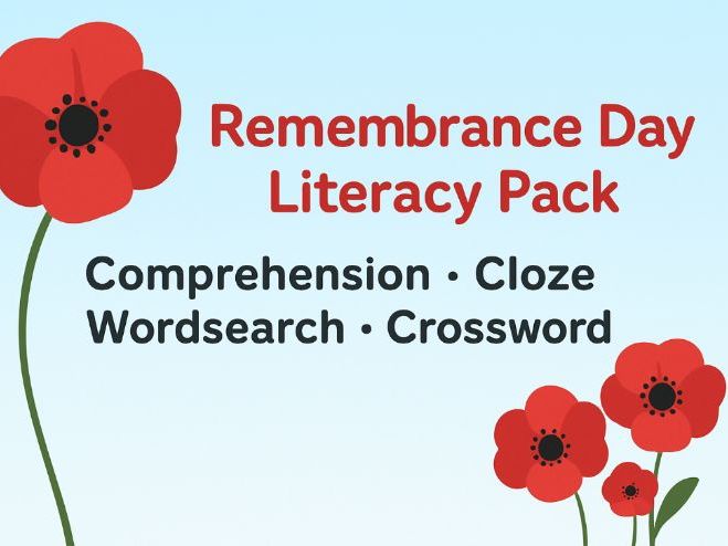 Remembrance Day Reading and Vocabulary Pack – KS2 Activities + Answers