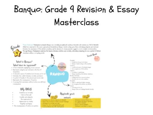 Banquo – Grade 9 Character Essay Plan and Vocabulary | Macbeth GCSE English Literature
