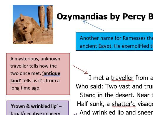 Ozymandias Fully Annotated GCSE Poem 7+