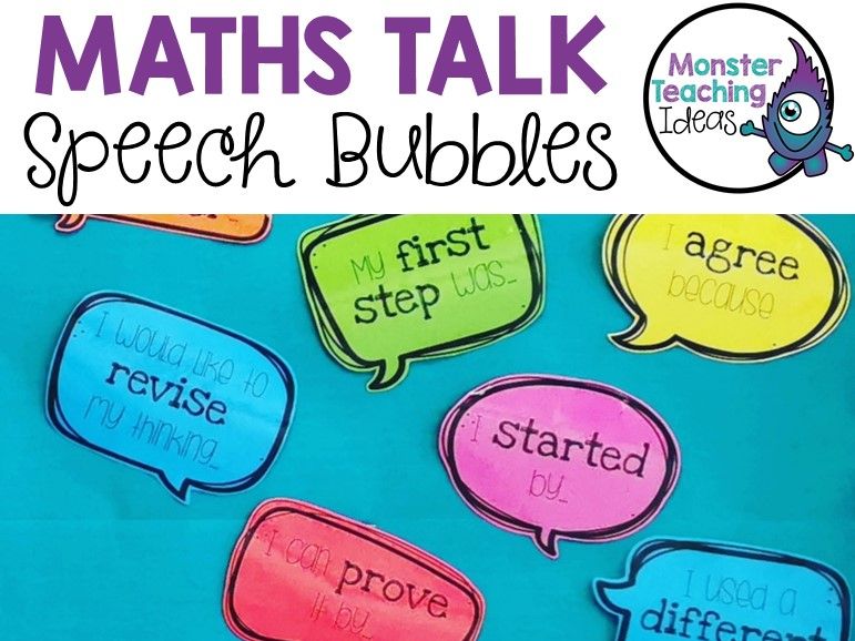 Maths Talk Speech Bubbles