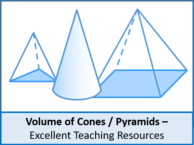 Geometry: Volume 3 - Cones and Pyramids (+ worksheet) by ajf43 ...