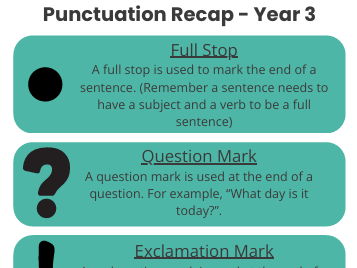 Year 3 Punctuation Recap Pack – Worksheets + Answers