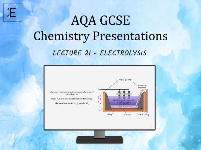AQA GCSE Chemistry Lecture 21 - Electrolysis