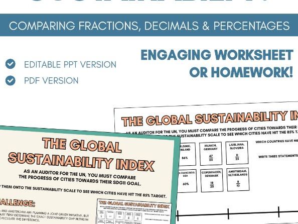 Comparing & Converting FDP | Worksheet Task | Fractions, Decimals & Percentages
