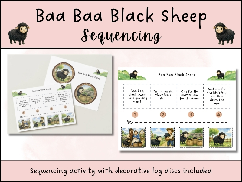 Baa Baa Black Sheep EYFS Sequencing Activity