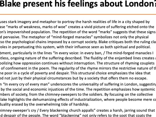 London by William Blake