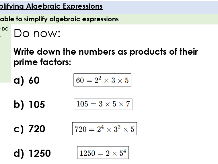KS4 maths Simplifying Expressions with indices