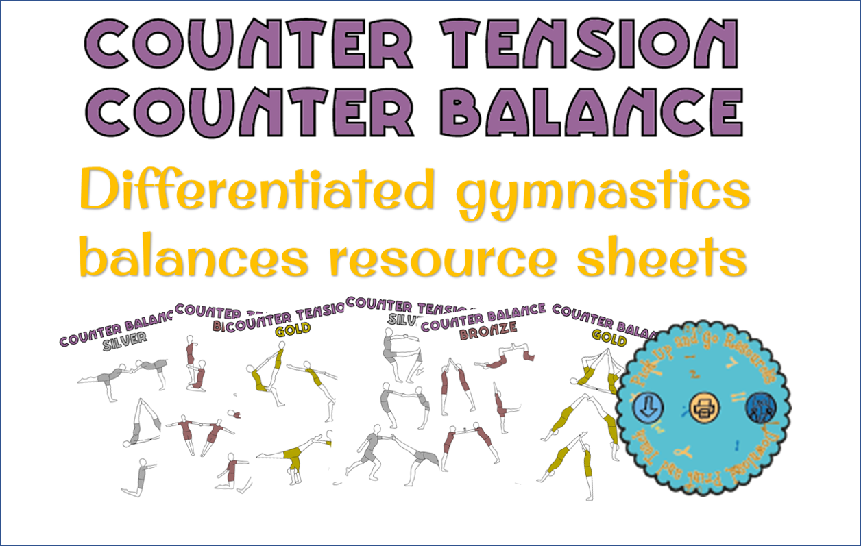 Gymnastics balances Differentiated counter tension and counter