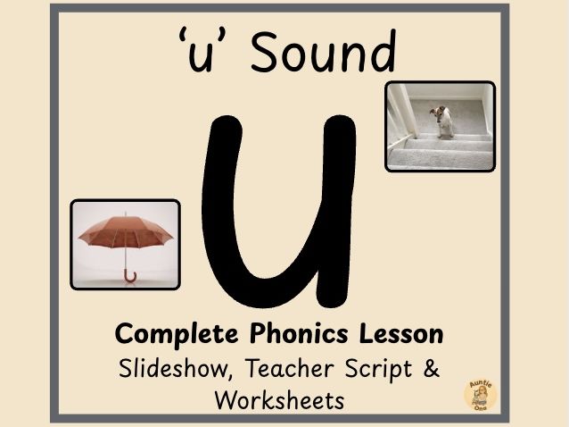 Initial 'u' Sound Phonics - Phase 2 Complete  Lesson (EYFS)