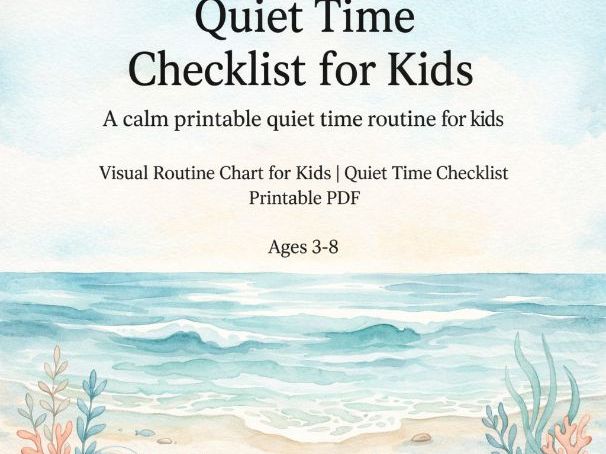 Quiet Time Checklist for Kids