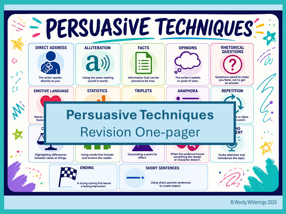 Persuasive Techniques Revision One-Pager