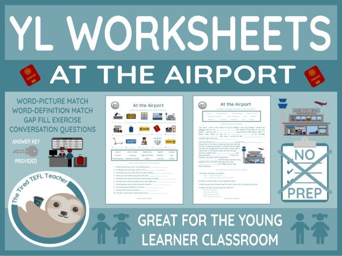 ESL At the Airport Vocabulary Worksheet