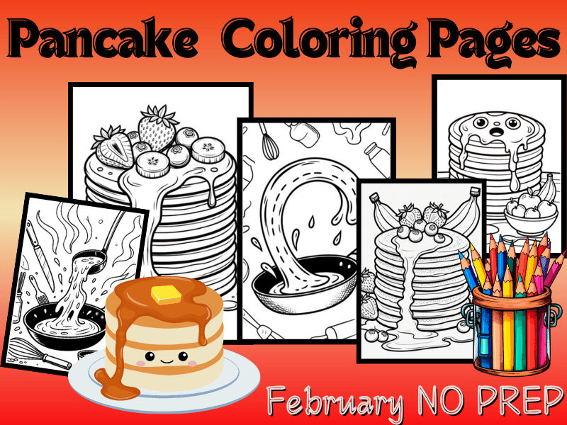 Pancake Day Colouring Pages | Shrove Tuesday No-Prep Printable Fun Activity for Kids!