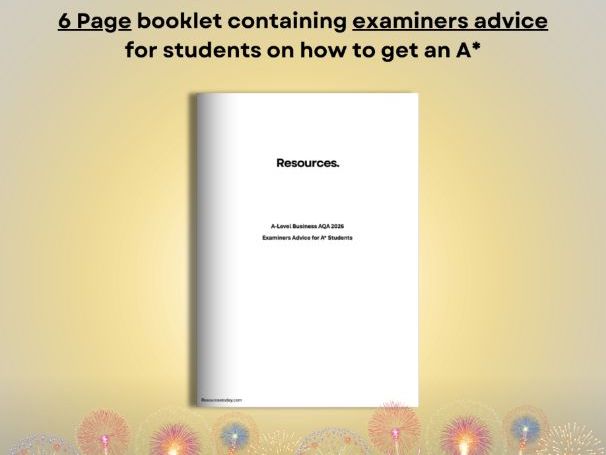A-Level Business AQA Examiners advice for an A*