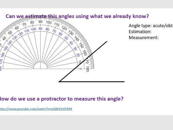 Measuring angles year 6