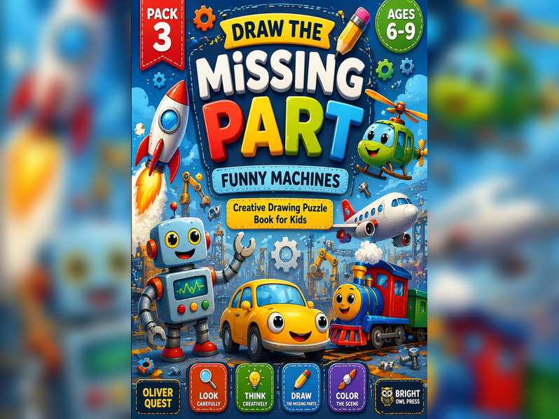 Draw the Missing Part, Pack3  Drawing Puzzles