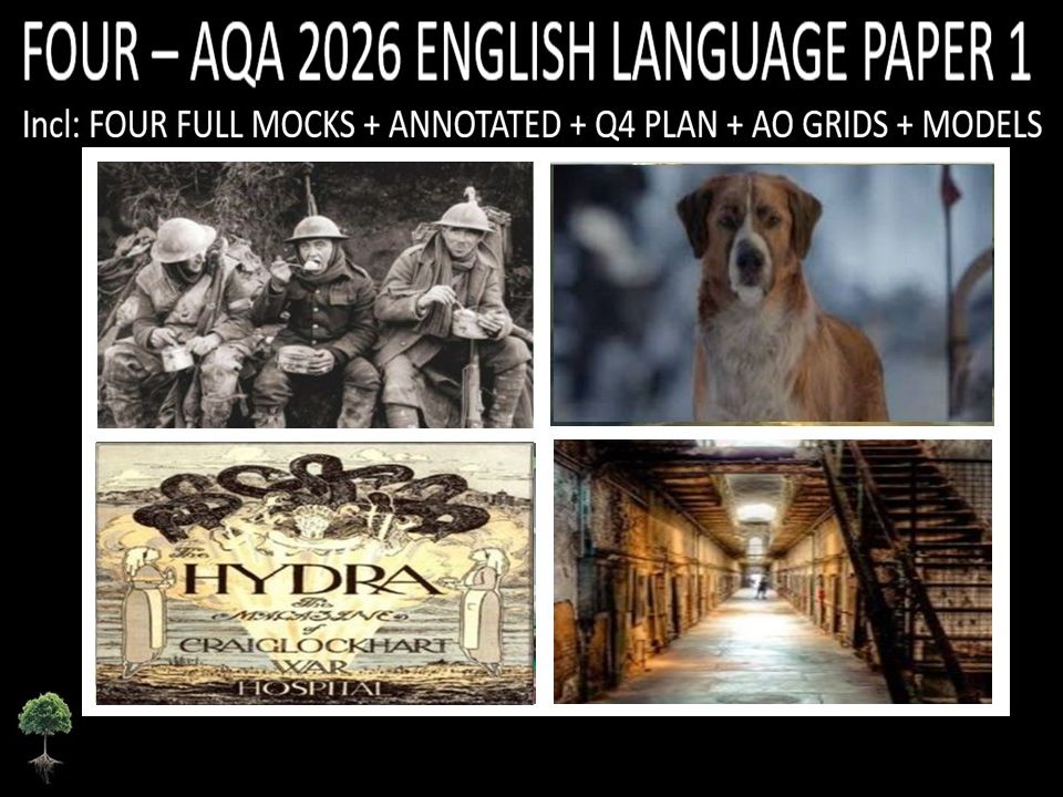 FOUR - AQA PAPER 1 | 2026 FULL MOCKS | ANNOTATED | Q4 PLAN | AO GRIDS | MODELS