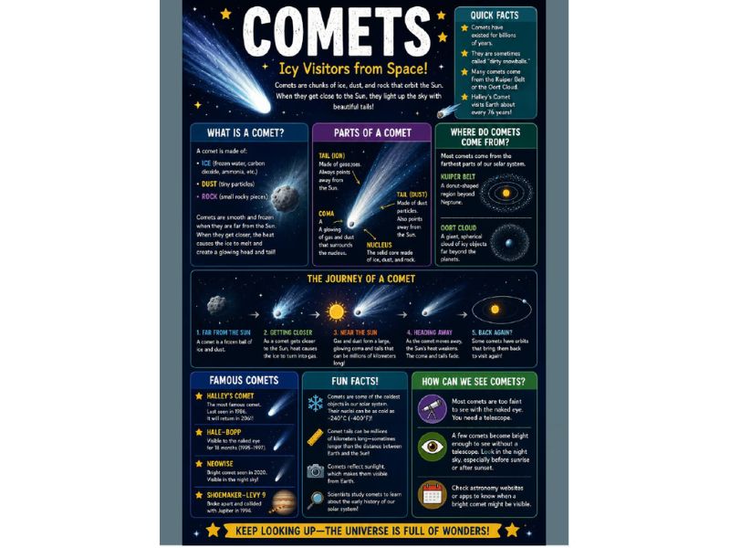 Comets 18"x24" Classroom Poster