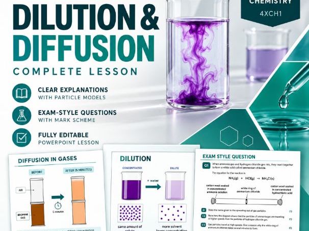 Pearson Edexcel iGCSE Chemistry 4XCH1 | Dilution & Diffusion | Complete Lesson