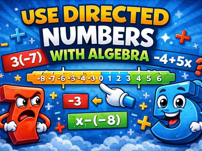 Use directed numbers with Algebra Full lesson