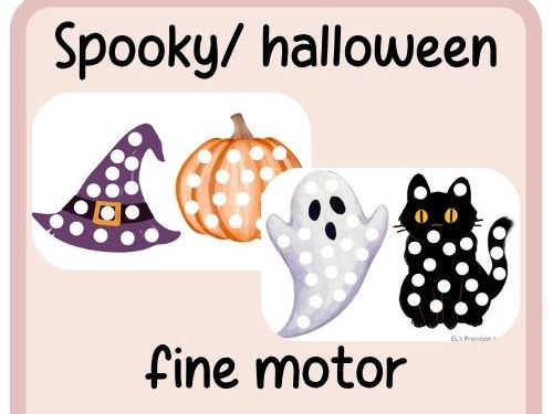 Spooky Halloween fine motor activity