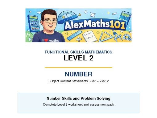 Functional Skills Maths Level 2 Number Pack