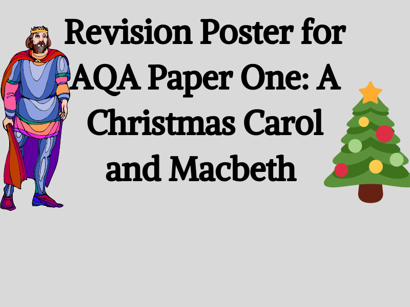 Revision Poster: AQA Literature Paper One, A Christmas Carol and Macbeth