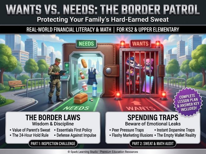 Wants vs Needs: Border Patrol Financial Math & SEL (KS2)