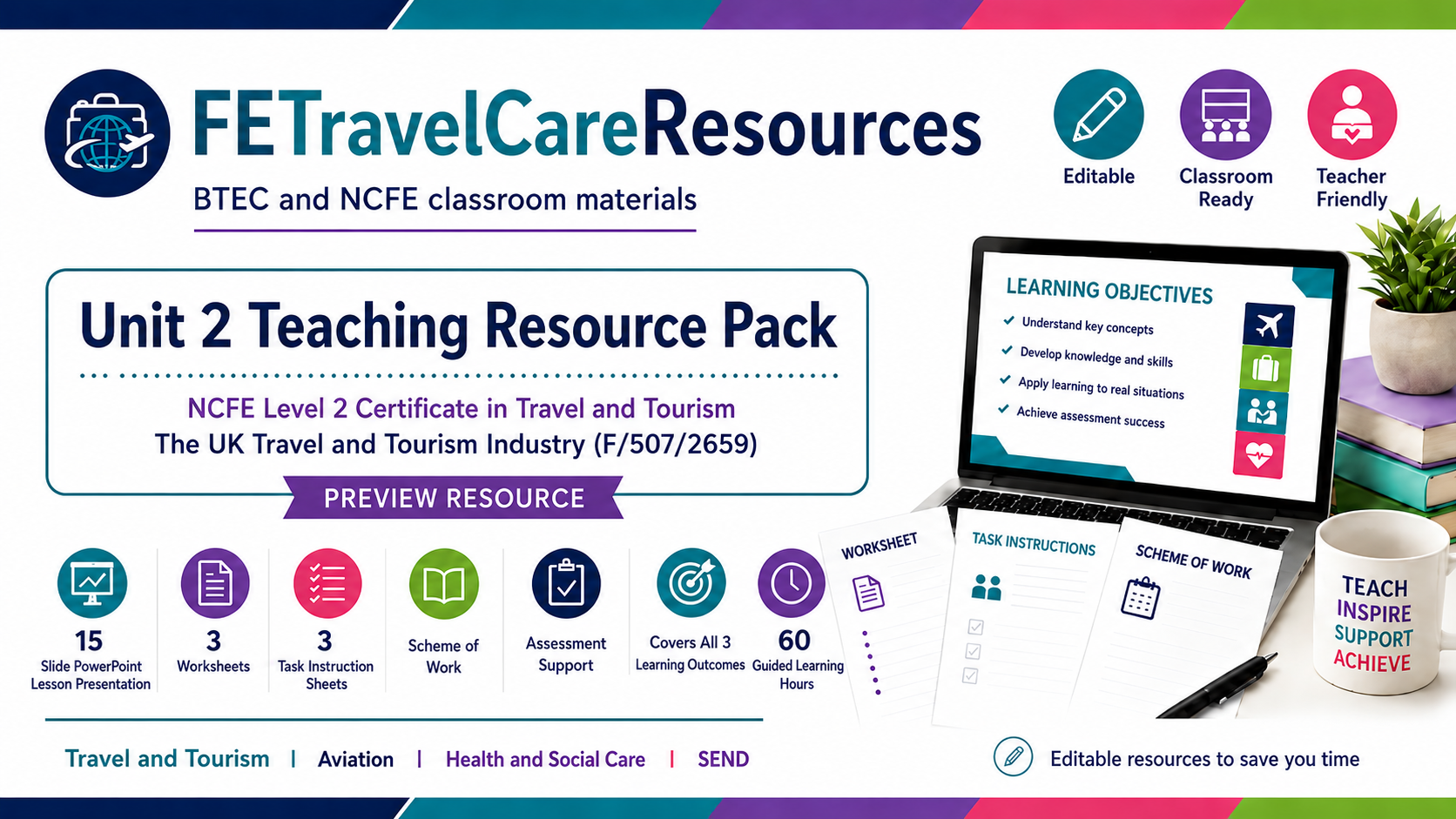 NCFE Level 2 Travel and Tourism Unit 2 Teaching Resource Pack ...