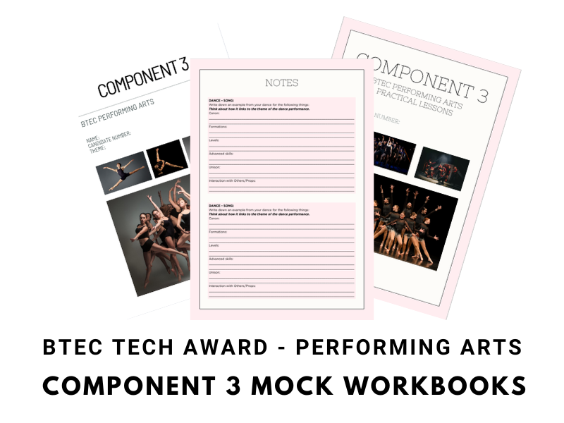 BTEC Tech Award Performing Arts - Dance Component 3
