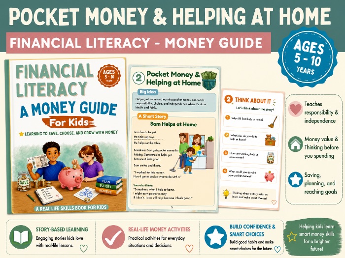 Pocket Money & Helping at Home | Financial Literacy PSHE Activities | KS1 KS2 | SEL | Financial Ed