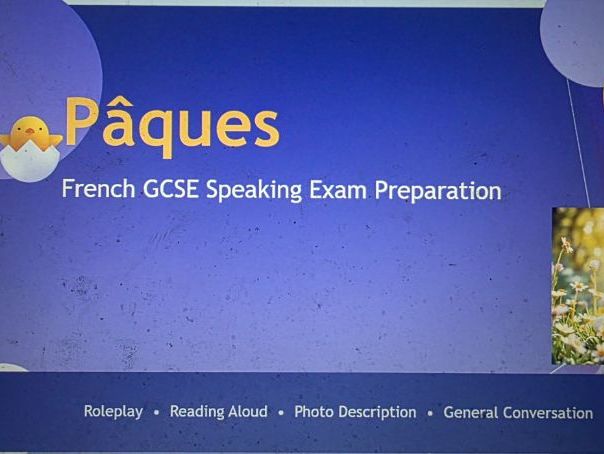 Paques  - speaking/listening. GCSE focus