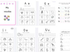 Los Vocales pack 8 paginas para hispanohablantes Vowels practice Spanish