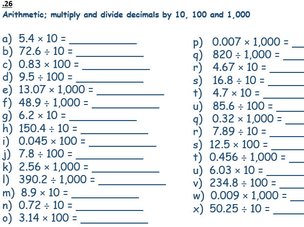 Year 6 75+ Arithmetic Drills/Tests Bumper Pack