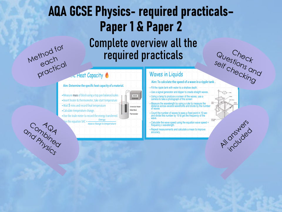 AQA GCSE Physics Required Practicals – Paper 1 & Paper 2 Revision Bundle