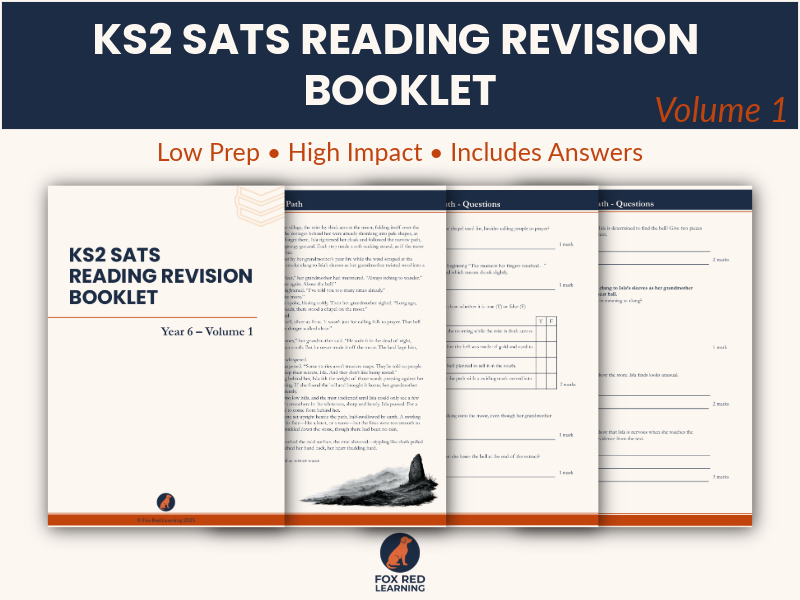 KS2 SATs Reading Revision Booklet (Year 6) | Volume 1 | Fiction, Non-Fiction & Poetry