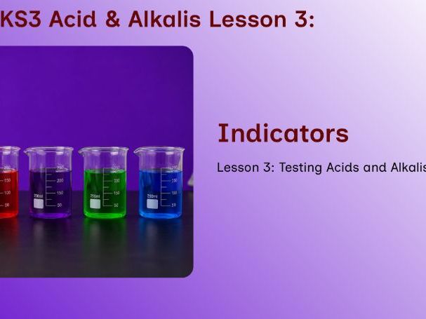 KS3 - Acids & Alkalis - Lesson 3 – Indicators and Natural Colour Changes