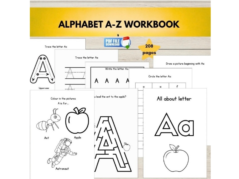 Alphabet Workbook A-Z | EYFS & Reception Phonics, Letter Recognition & Handwriting
